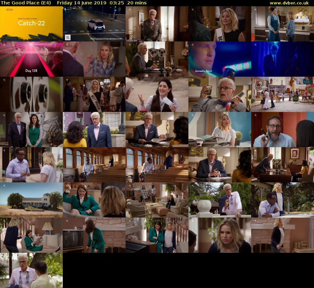 The Good Place (E4) Friday 14 June 2019 03:25 - 03:45