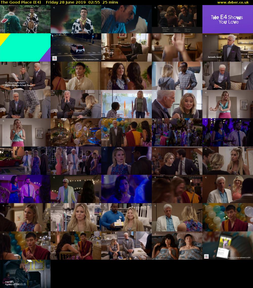 The Good Place (E4) Friday 28 June 2019 02:55 - 03:20