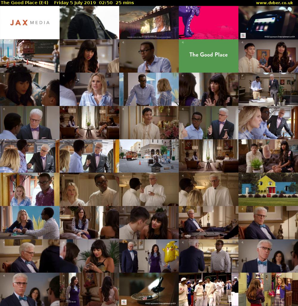 The Good Place (E4) Friday 5 July 2019 02:50 - 03:15
