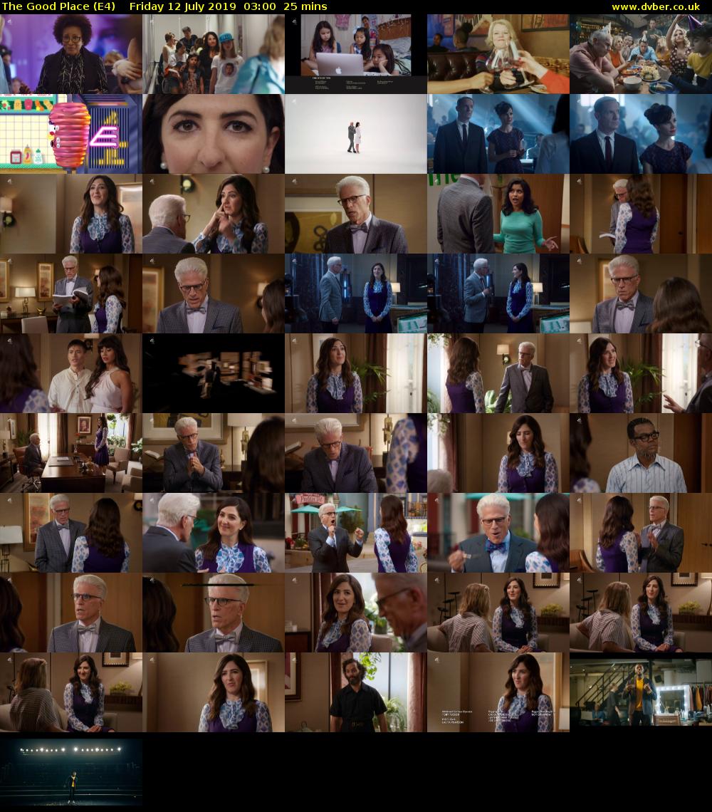 The Good Place (E4) Friday 12 July 2019 03:00 - 03:25