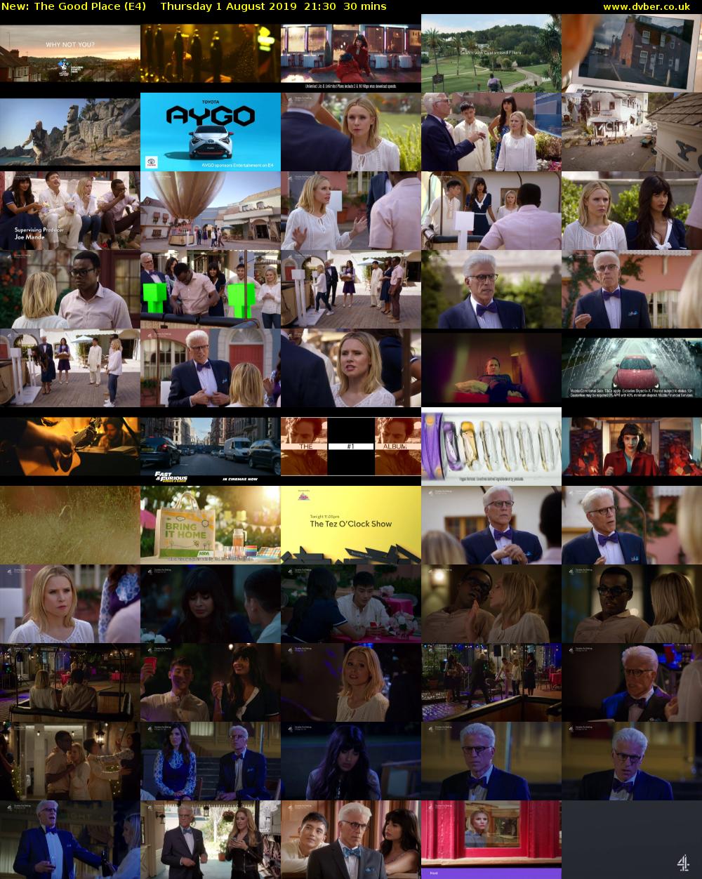 The Good Place (E4) Thursday 1 August 2019 21:30 - 22:00