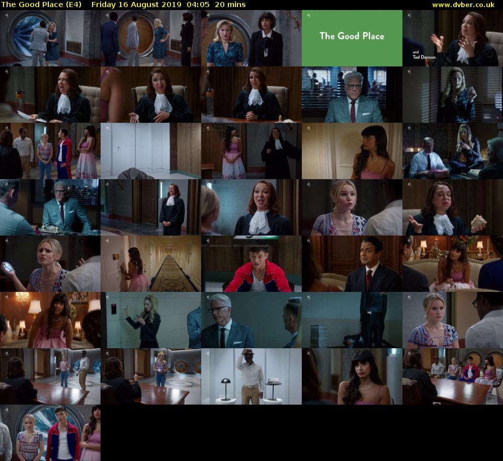 The Good Place (E4) Friday 16 August 2019 04:05 - 04:25