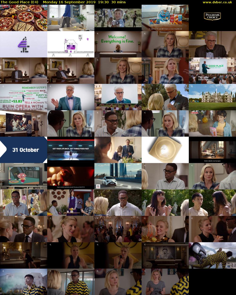 The Good Place (E4) Monday 16 September 2019 19:30 - 20:00