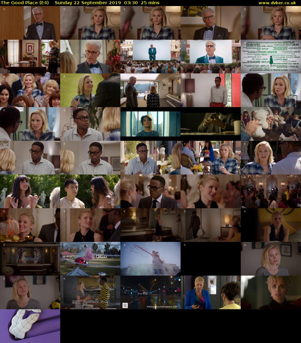 The Good Place (E4) Sunday 22 September 2019 03:30 - 03:55