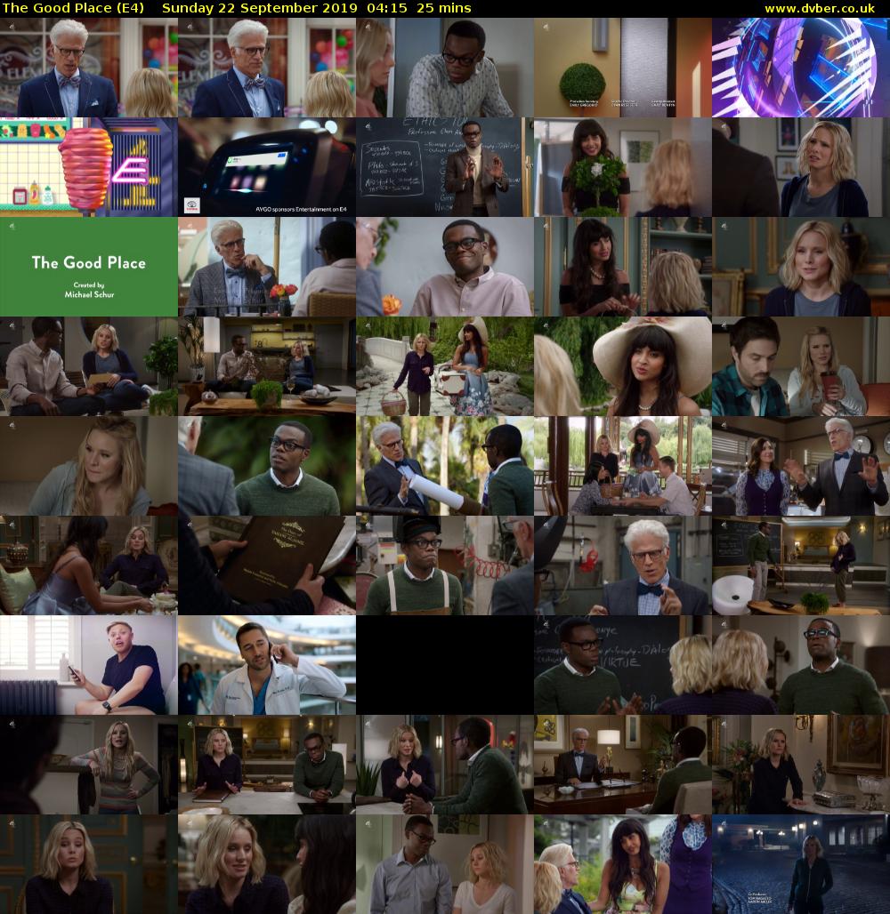 The Good Place (E4) Sunday 22 September 2019 04:15 - 04:40