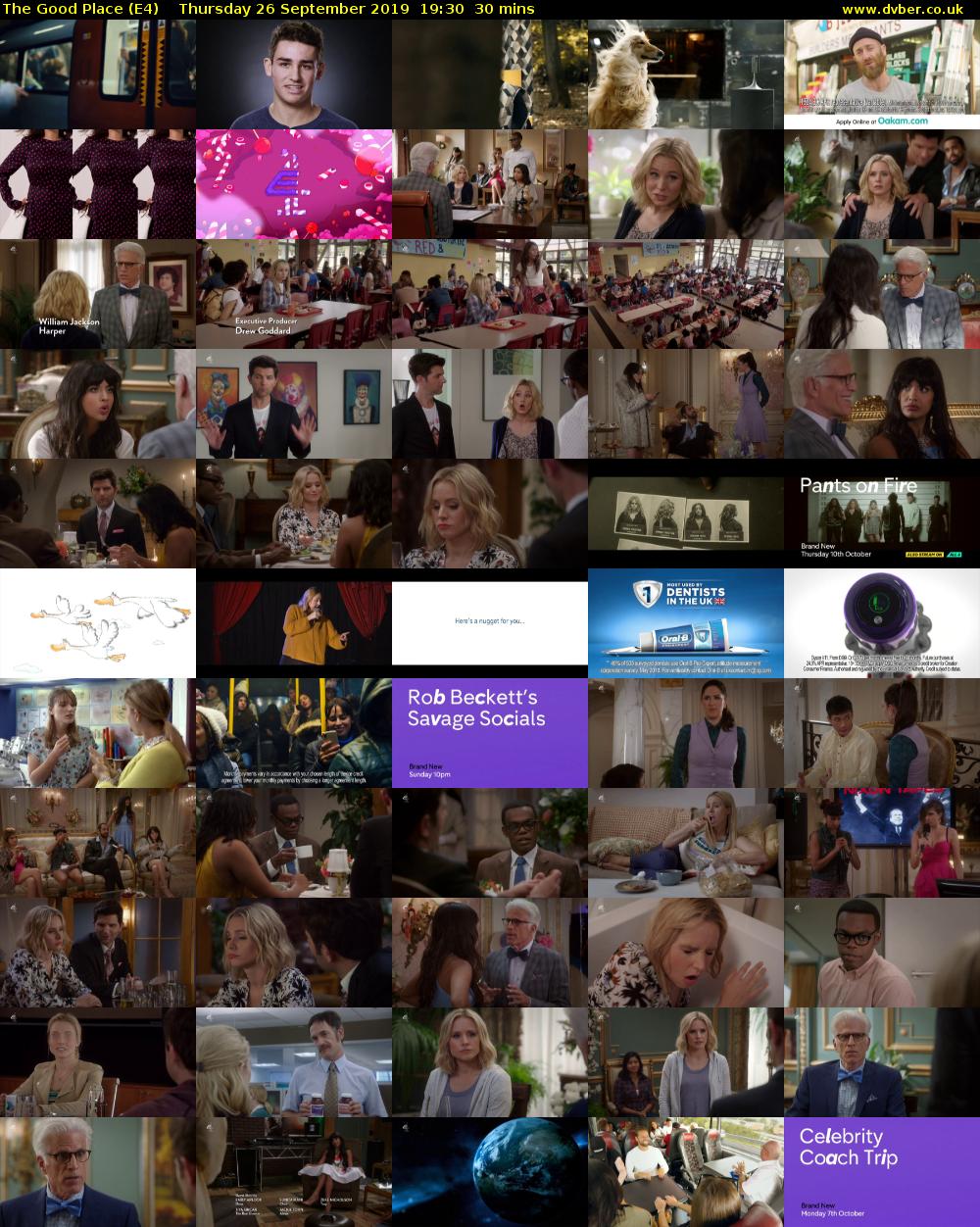 The Good Place (E4) Thursday 26 September 2019 19:30 - 20:00