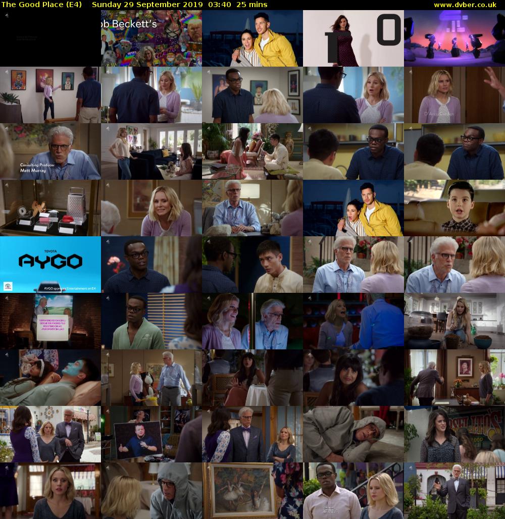 The Good Place (E4) Sunday 29 September 2019 03:40 - 04:05