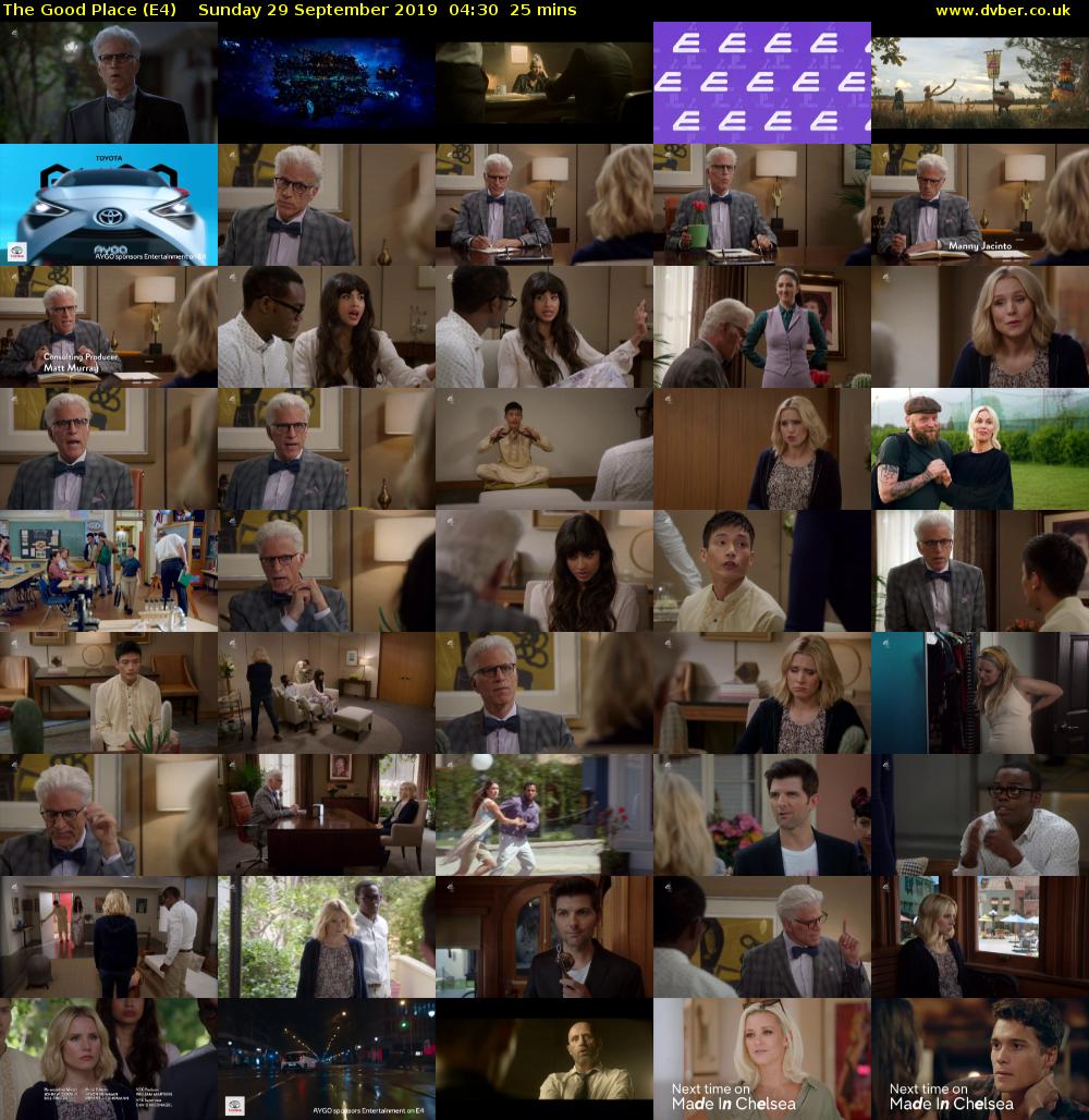 The Good Place (E4) Sunday 29 September 2019 04:30 - 04:55