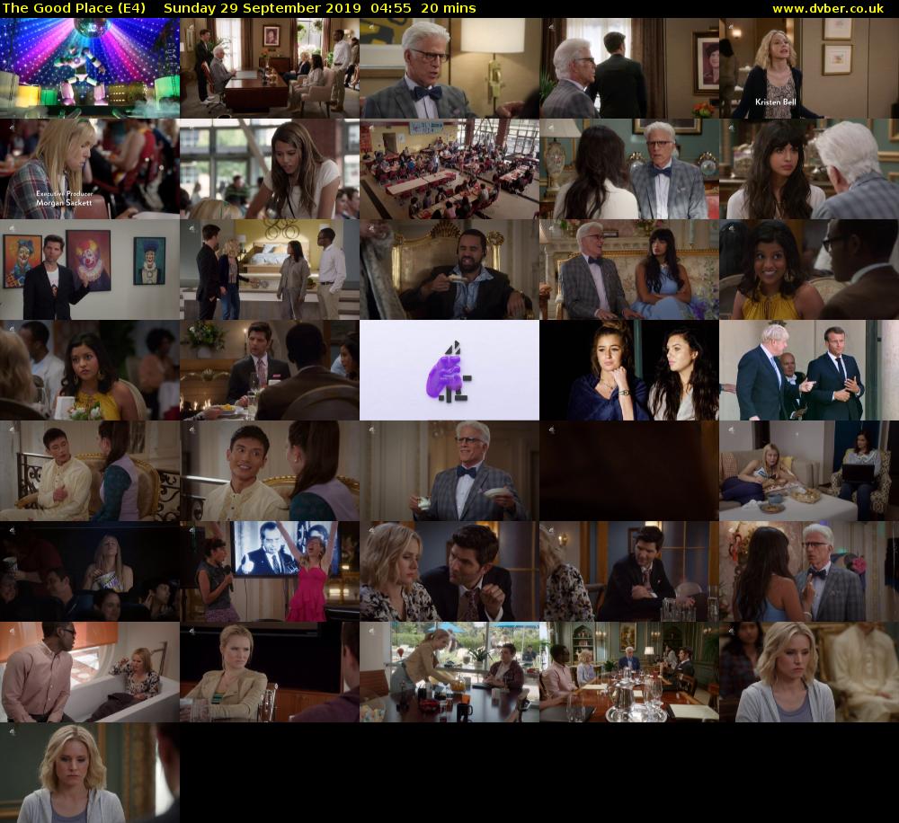 The Good Place (E4) Sunday 29 September 2019 04:55 - 05:15