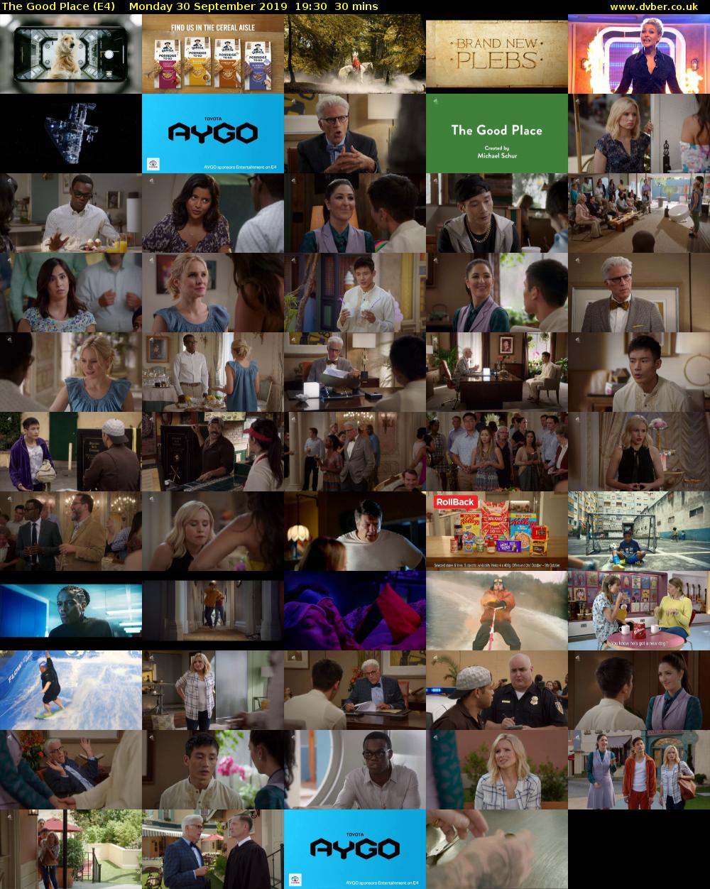 The Good Place (E4) Monday 30 September 2019 19:30 - 20:00