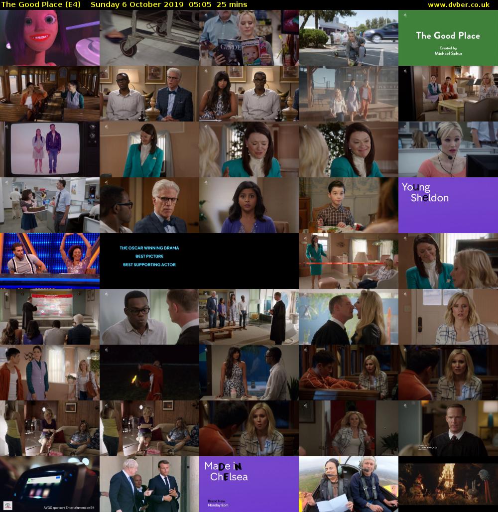 The Good Place (E4) Sunday 6 October 2019 05:05 - 05:30