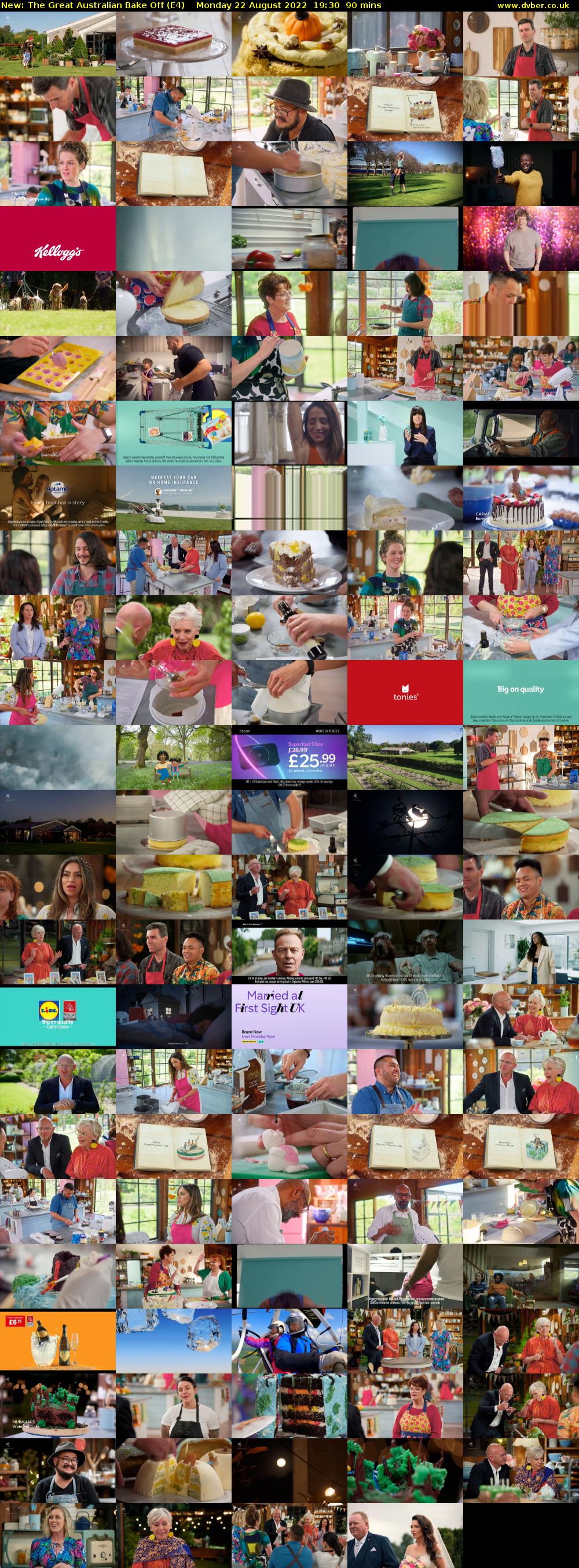 The Great Australian Bake Off (E4) Monday 22 August 2022 19:30 - 21:00