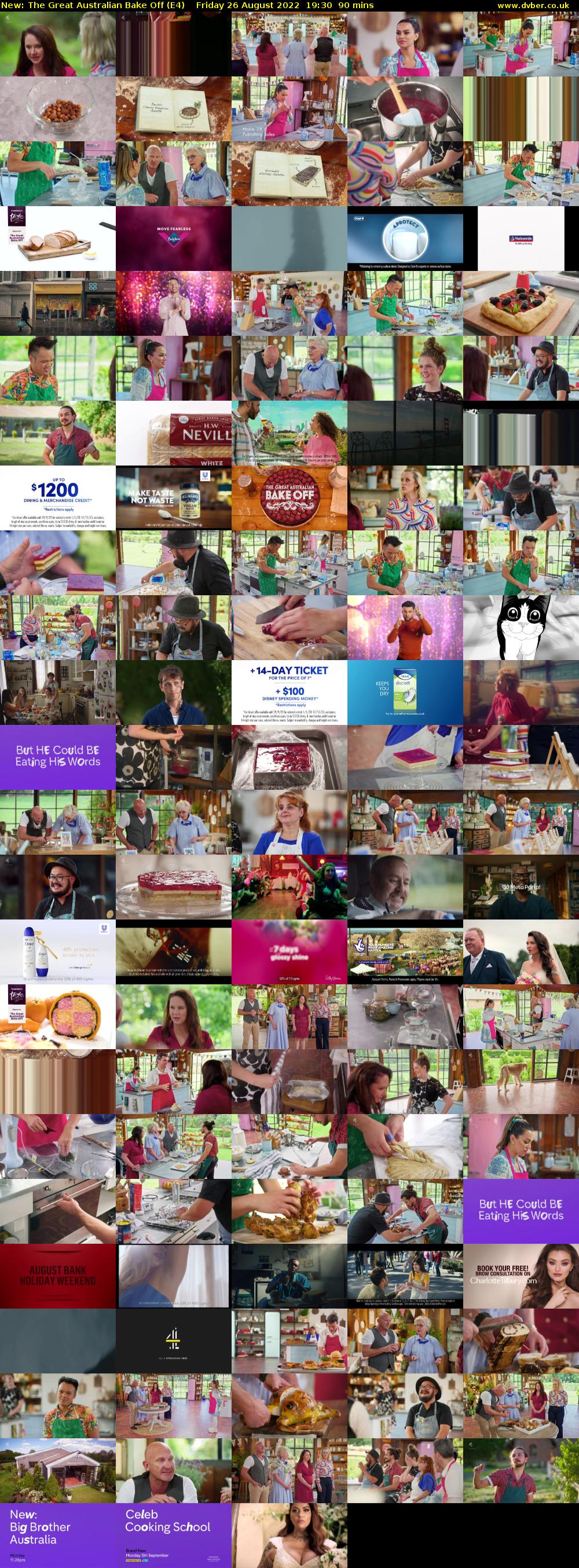 The Great Australian Bake Off (E4) Friday 26 August 2022 19:30 - 21:00