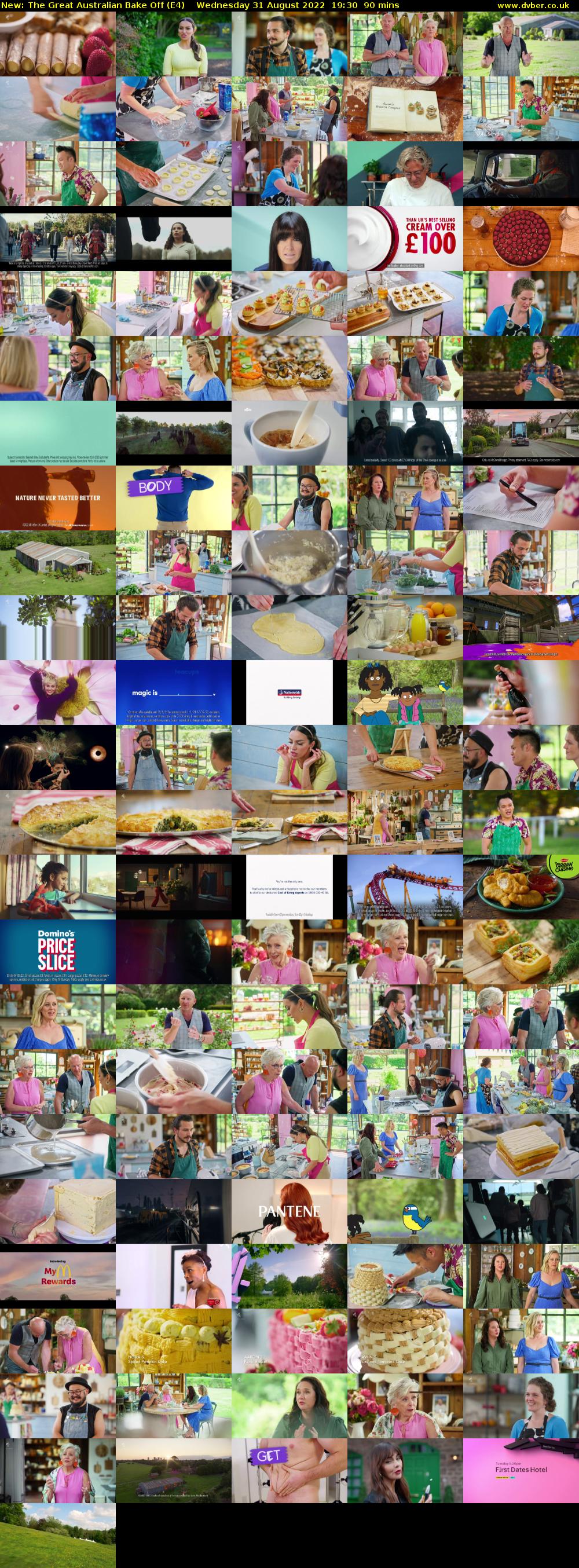The Great Australian Bake Off (E4) Wednesday 31 August 2022 19:30 - 21:00