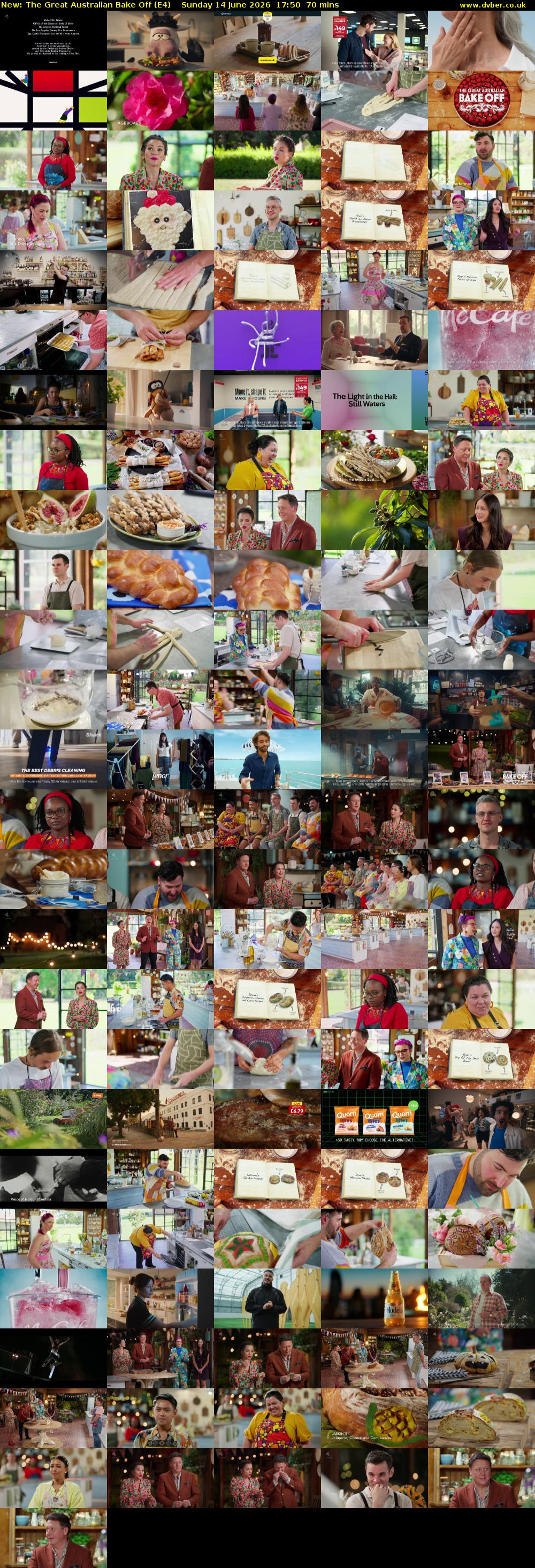 The Great Australian Bake Off (E4) Sunday 14 June 2026 17:50 - 19:00