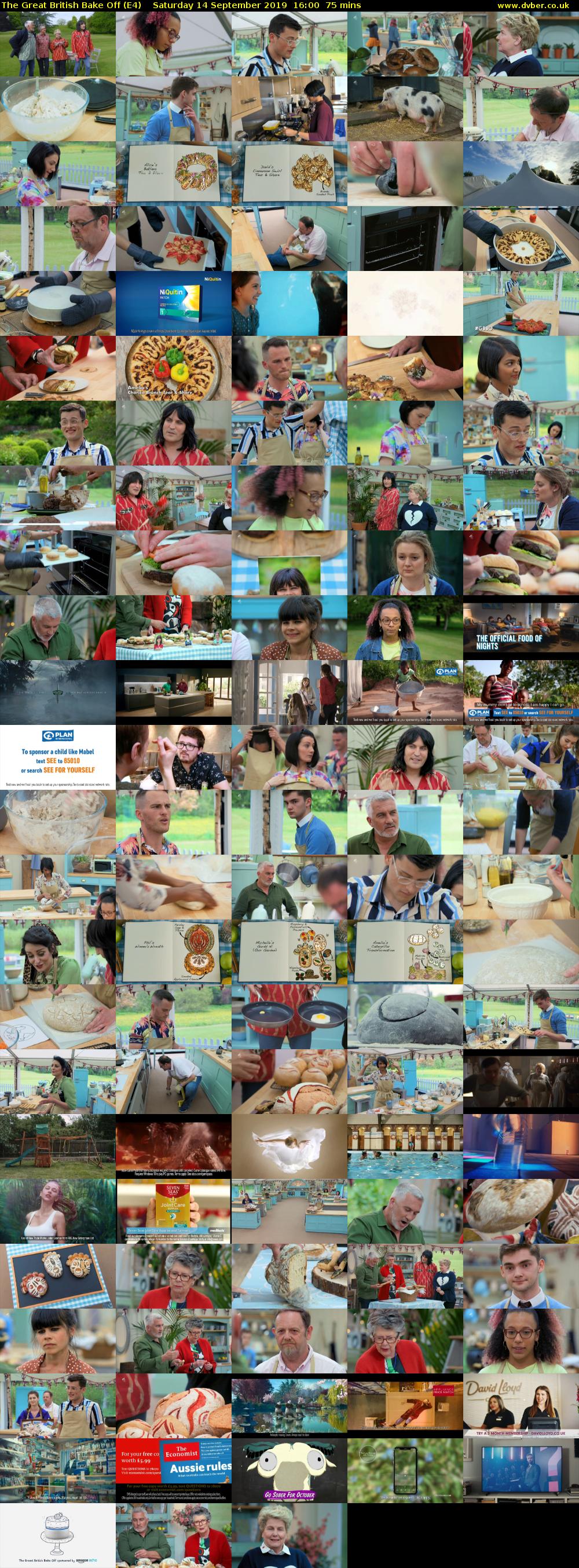 The Great British Bake Off (E4) Saturday 14 September 2019 16:00 - 17:15
