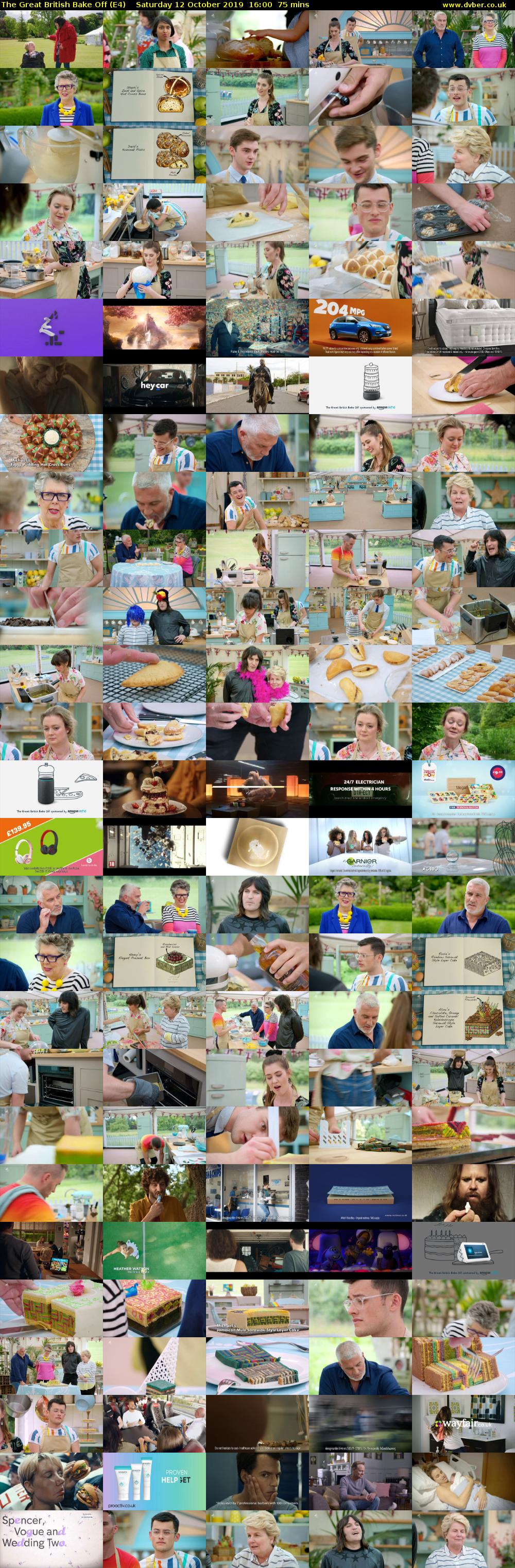 The Great British Bake Off (E4) Saturday 12 October 2019 16:00 - 17:15