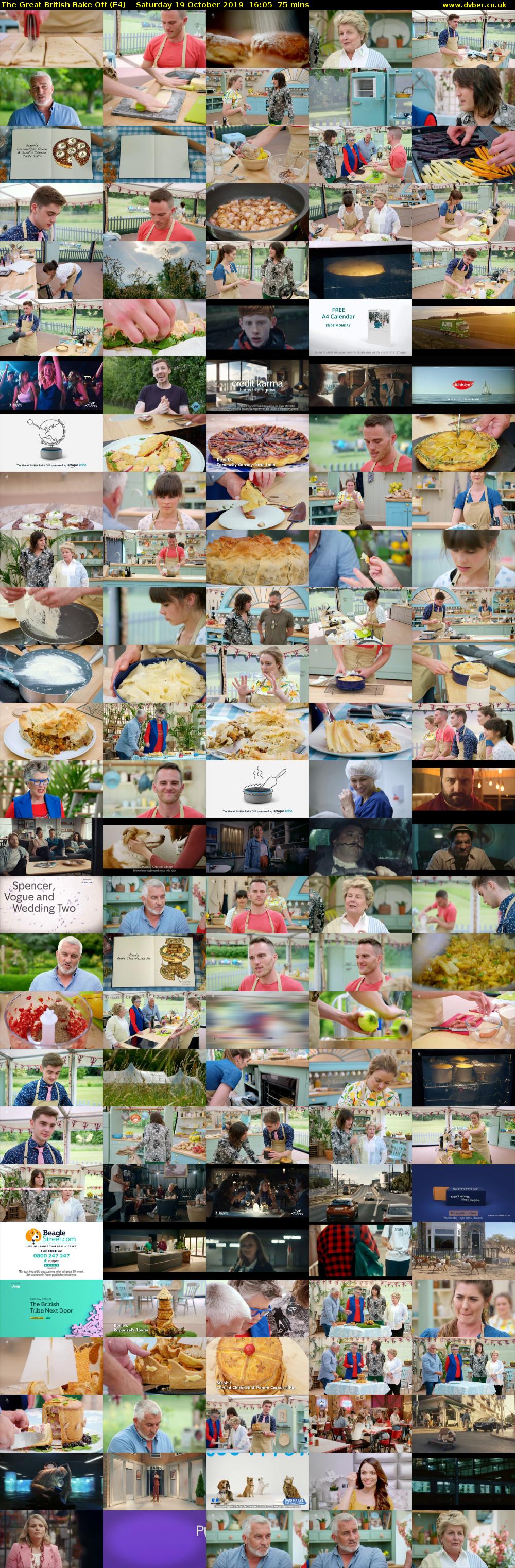The Great British Bake Off (E4) Saturday 19 October 2019 16:05 - 17:20