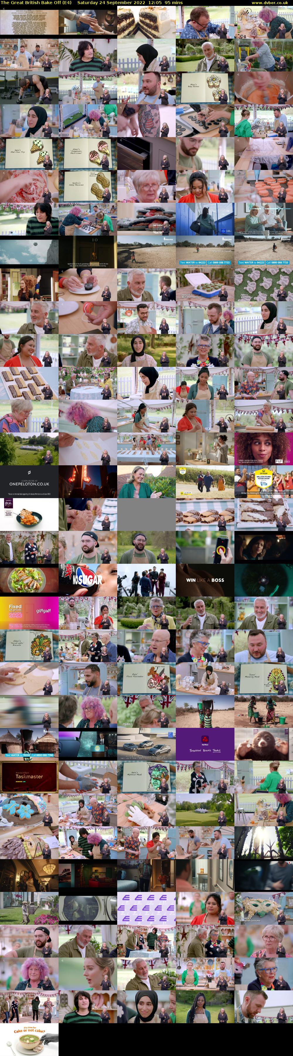 The Great British Bake Off (E4) Saturday 24 September 2022 12:05 - 13:40