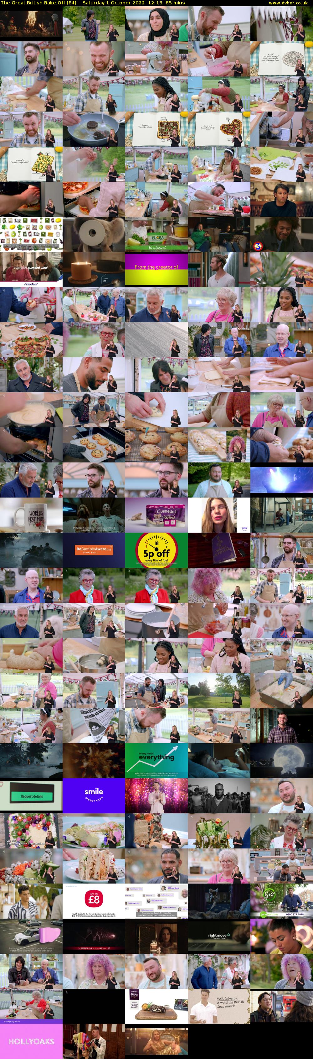 The Great British Bake Off (E4) Saturday 1 October 2022 12:15 - 13:40