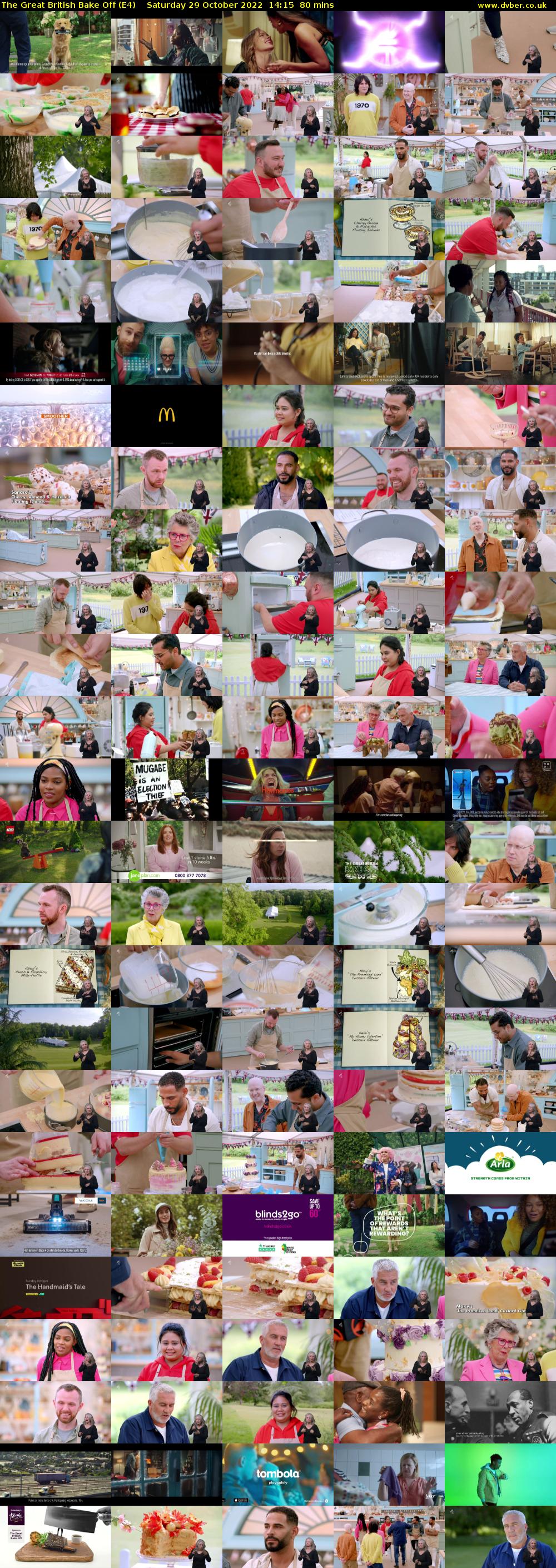 The Great British Bake Off (E4) Saturday 29 October 2022 14:15 - 15:35