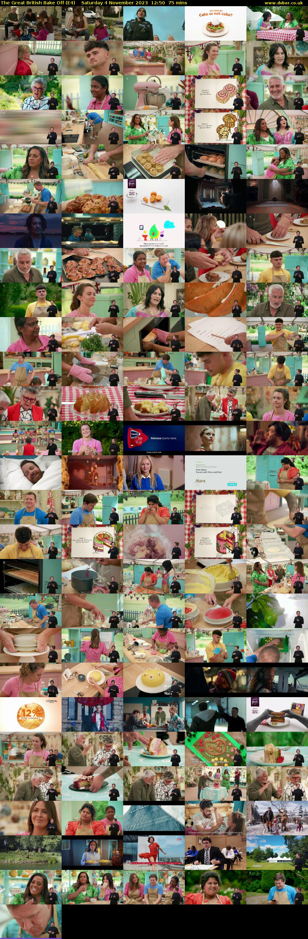 The Great British Bake Off (E4) Saturday 4 November 2023 12:50 - 14:05