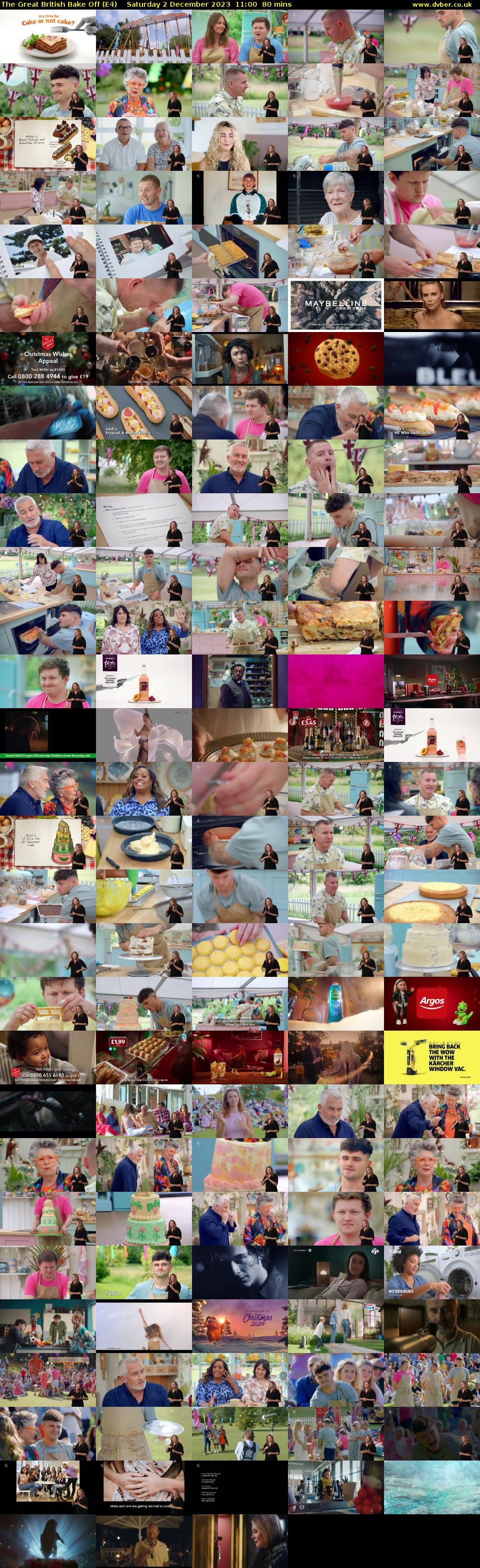 The Great British Bake Off (E4) Saturday 2 December 2023 11:00 - 12:20