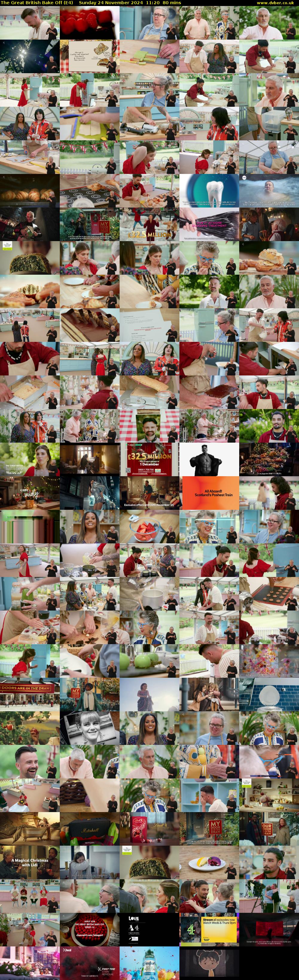 The Great British Bake Off (E4) Sunday 24 November 2024 11:20 - 12:40