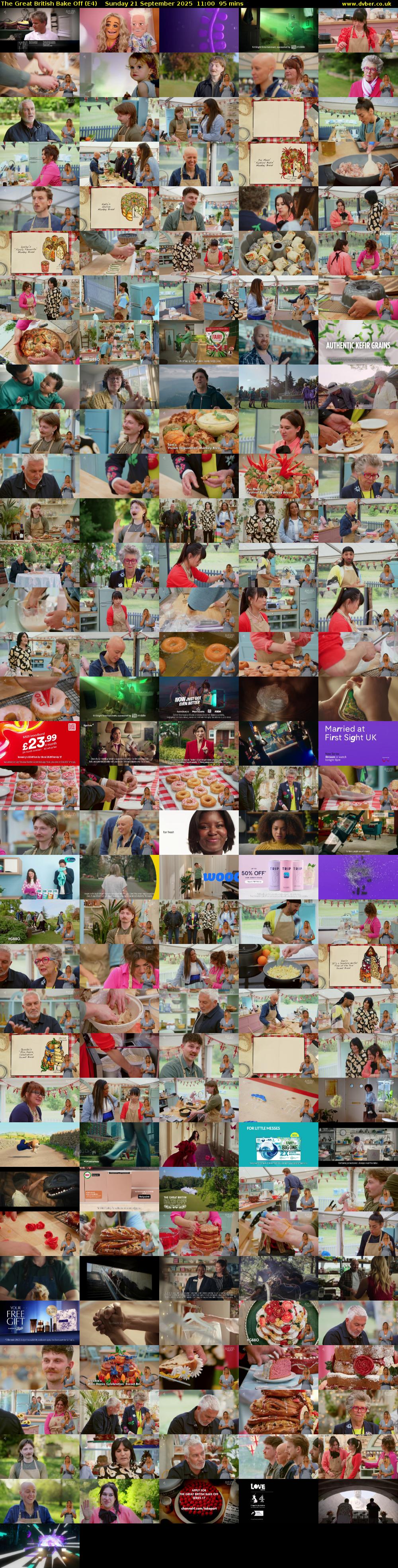 The Great British Bake Off (E4) Sunday 21 September 2025 11:00 - 12:35