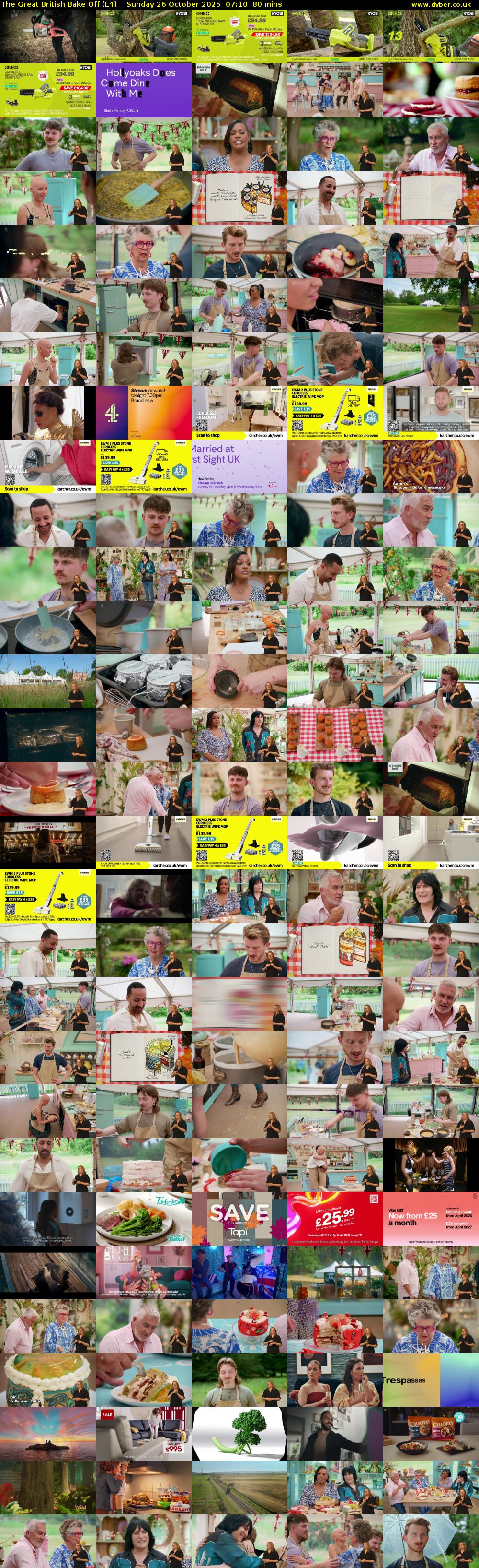 The Great British Bake Off (E4) Sunday 26 October 2025 07:10 - 08:30