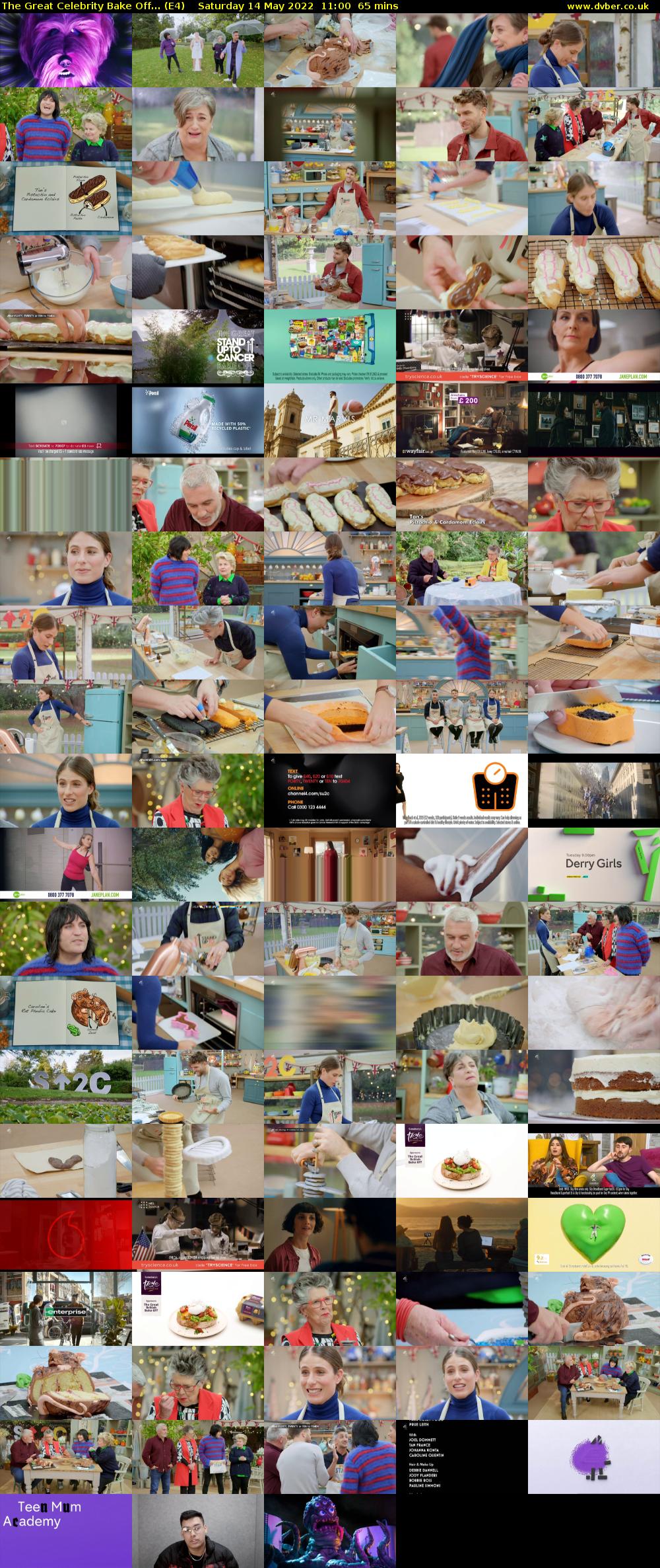 The Great Celebrity Bake Off... (E4) Saturday 14 May 2022 11:00 - 12:05