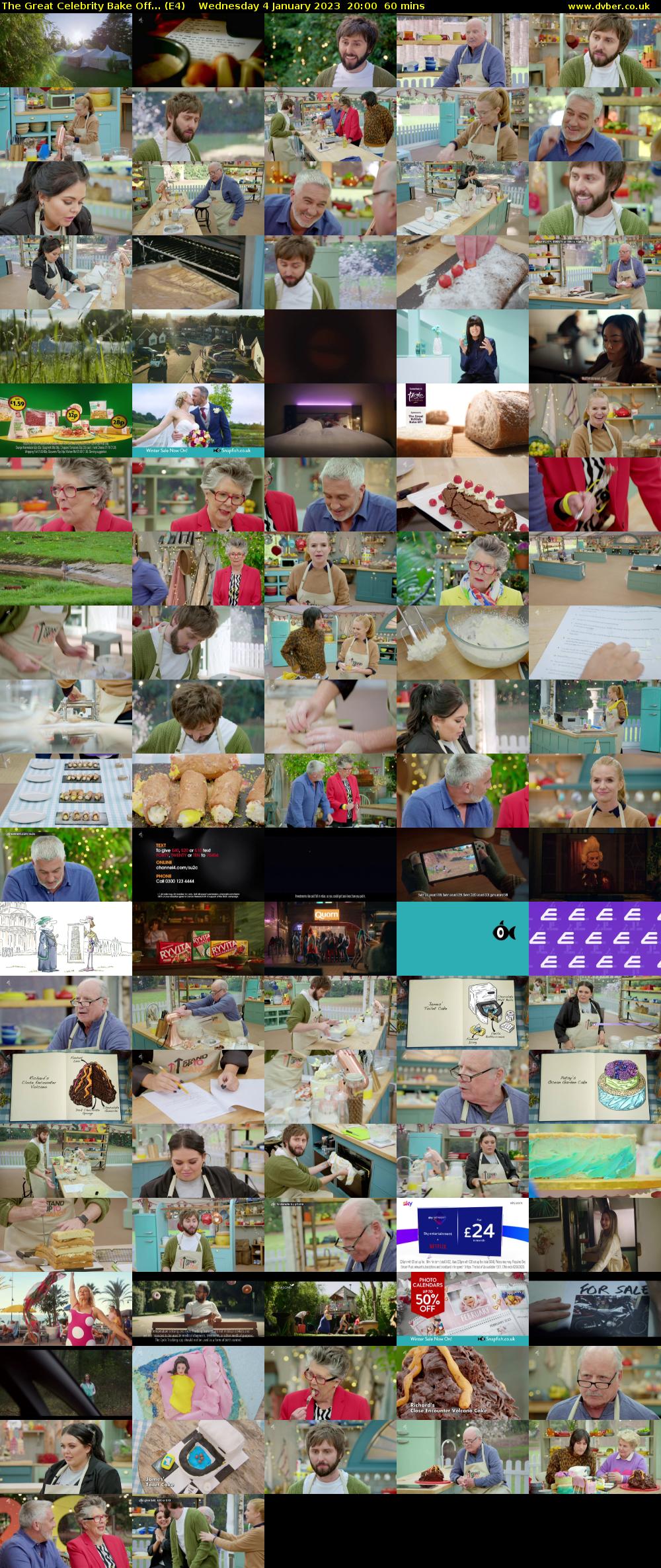 The Great Celebrity Bake Off... (E4) Wednesday 4 January 2023 20:00 - 21:00