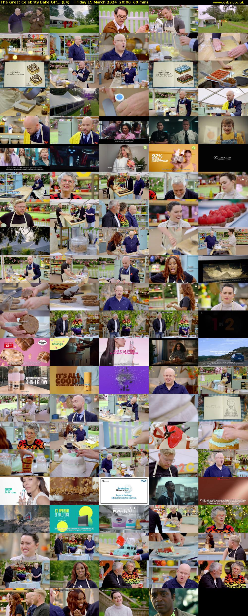 The Great Celebrity Bake Off... (E4) Friday 15 March 2024 20:00 - 21:00