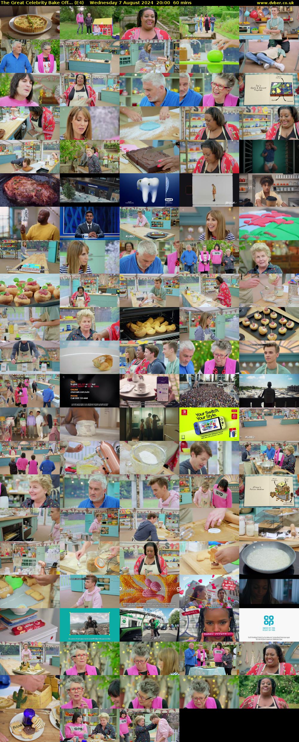 The Great Celebrity Bake Off... (E4) Wednesday 7 August 2024 20:00 - 21:00