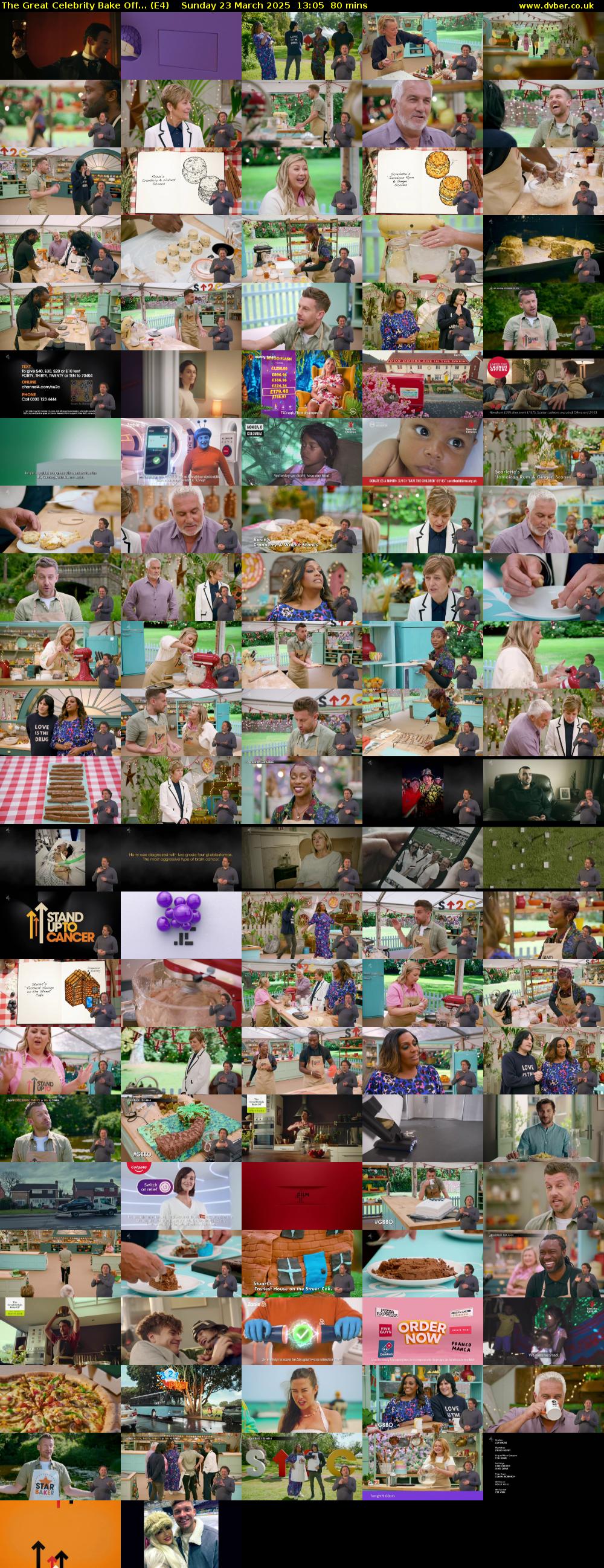The Great Celebrity Bake Off... (E4) Sunday 23 March 2025 13:05 - 14:25