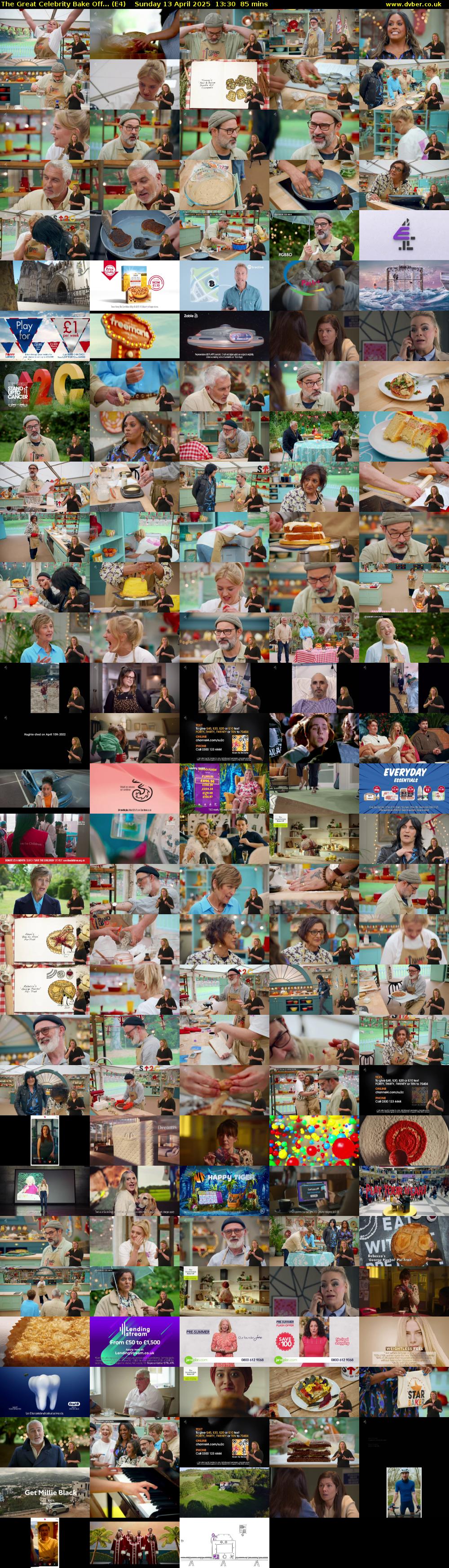 The Great Celebrity Bake Off... (E4) Sunday 13 April 2025 13:30 - 14:55