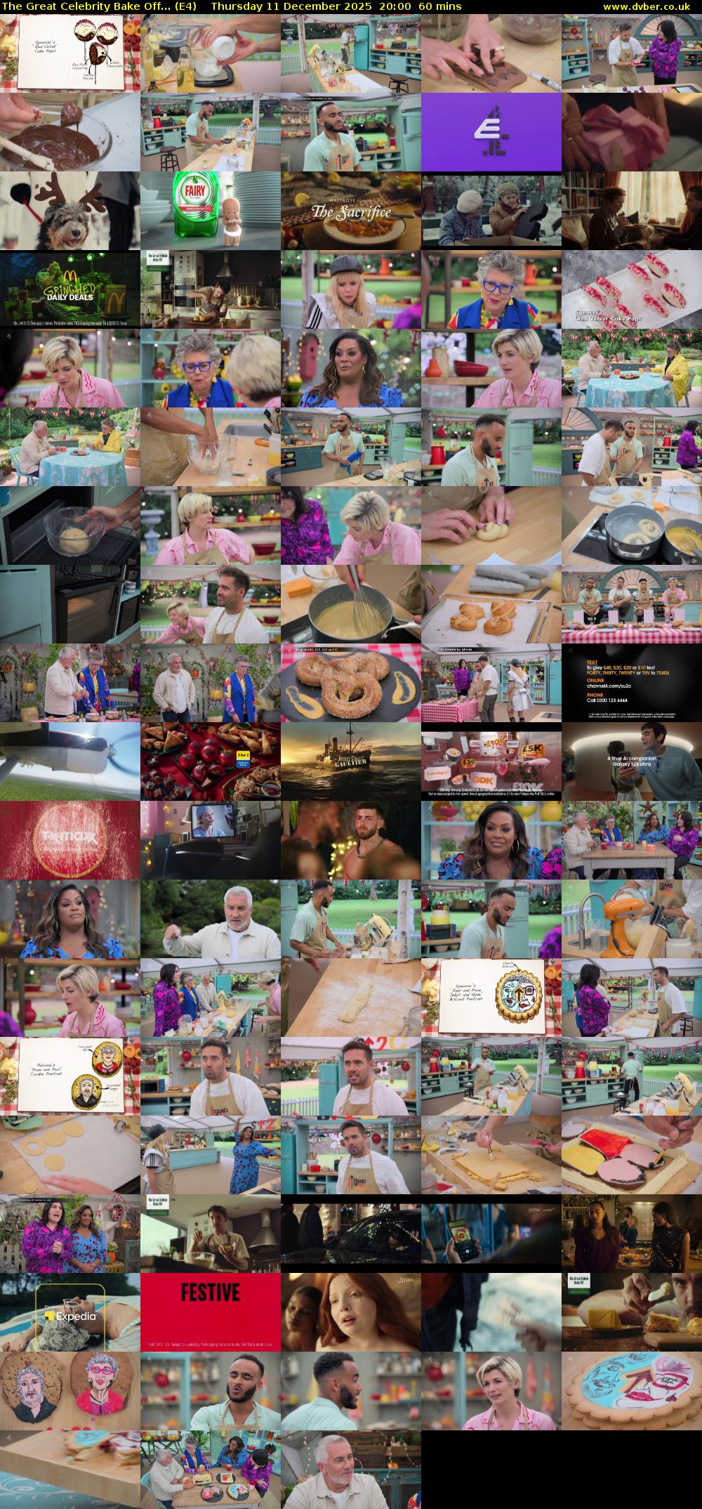 The Great Celebrity Bake Off... (E4) Thursday 11 December 2025 20:00 - 21:00