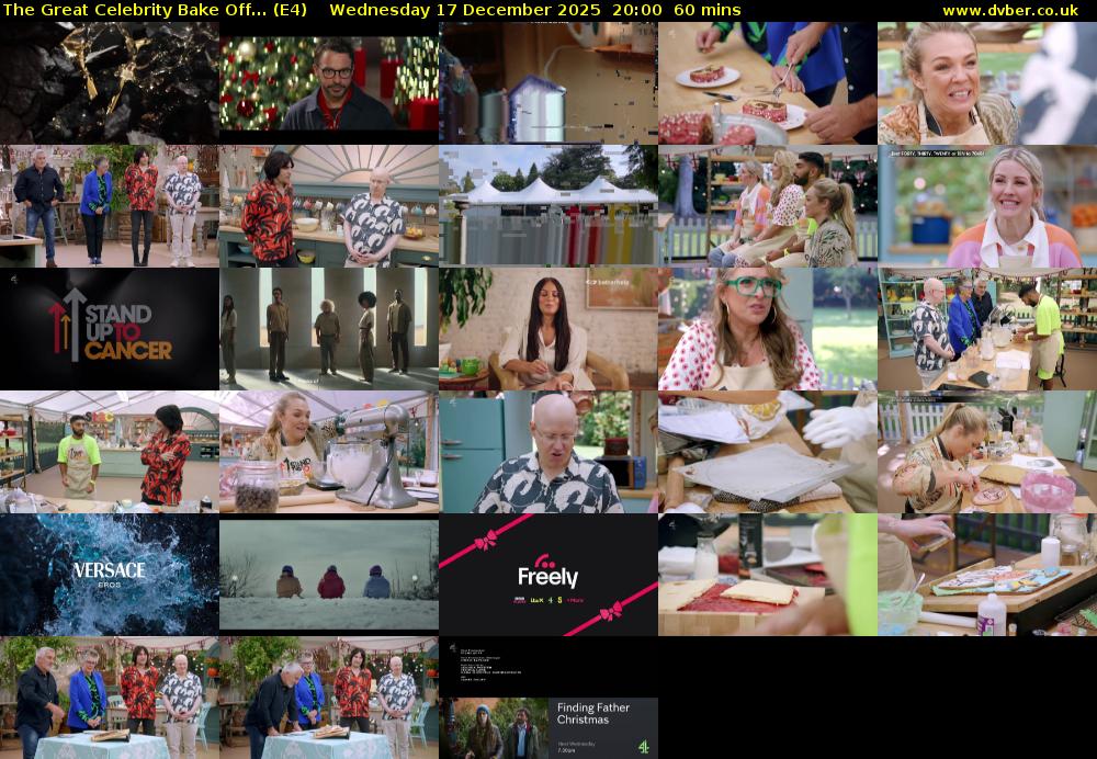 The Great Celebrity Bake Off... (E4) Wednesday 17 December 2025 20:00 - 21:00