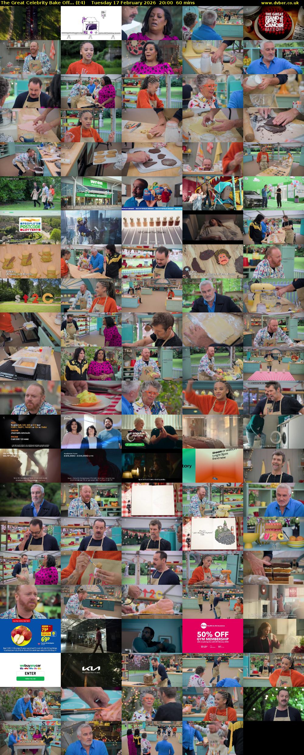 The Great Celebrity Bake Off... (E4) Tuesday 17 February 2026 20:00 - 21:00