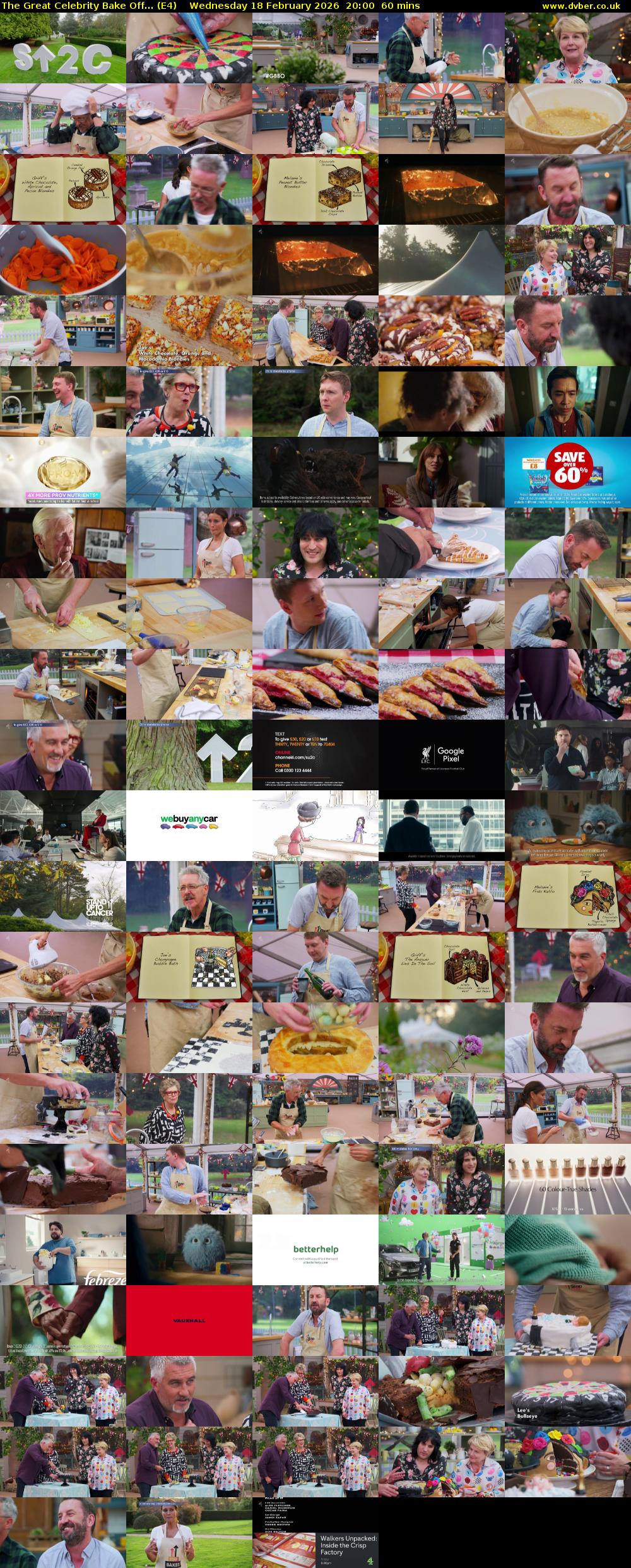 The Great Celebrity Bake Off... (E4) Wednesday 18 February 2026 20:00 - 21:00