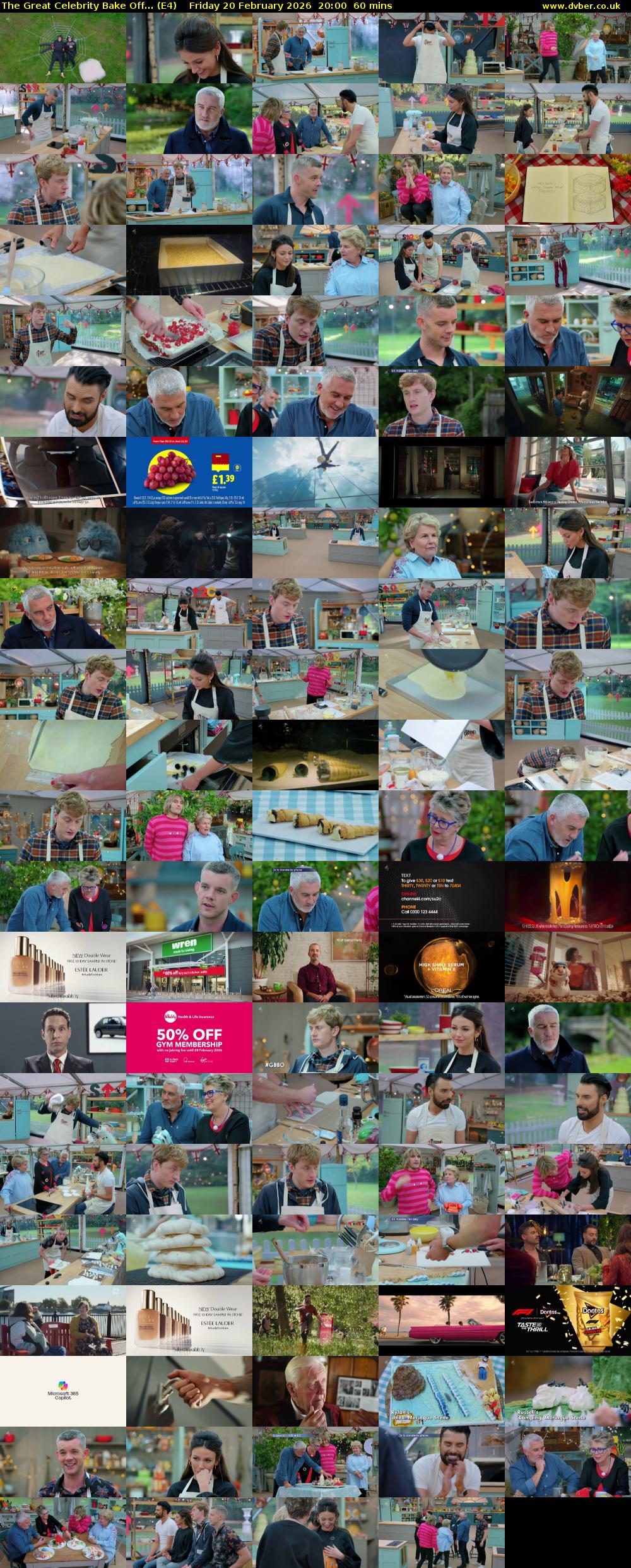 The Great Celebrity Bake Off... (E4) Friday 20 February 2026 20:00 - 21:00
