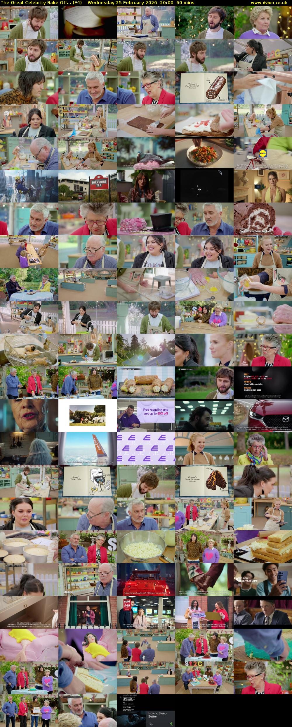 The Great Celebrity Bake Off... (E4) Wednesday 25 February 2026 20:00 - 21:00