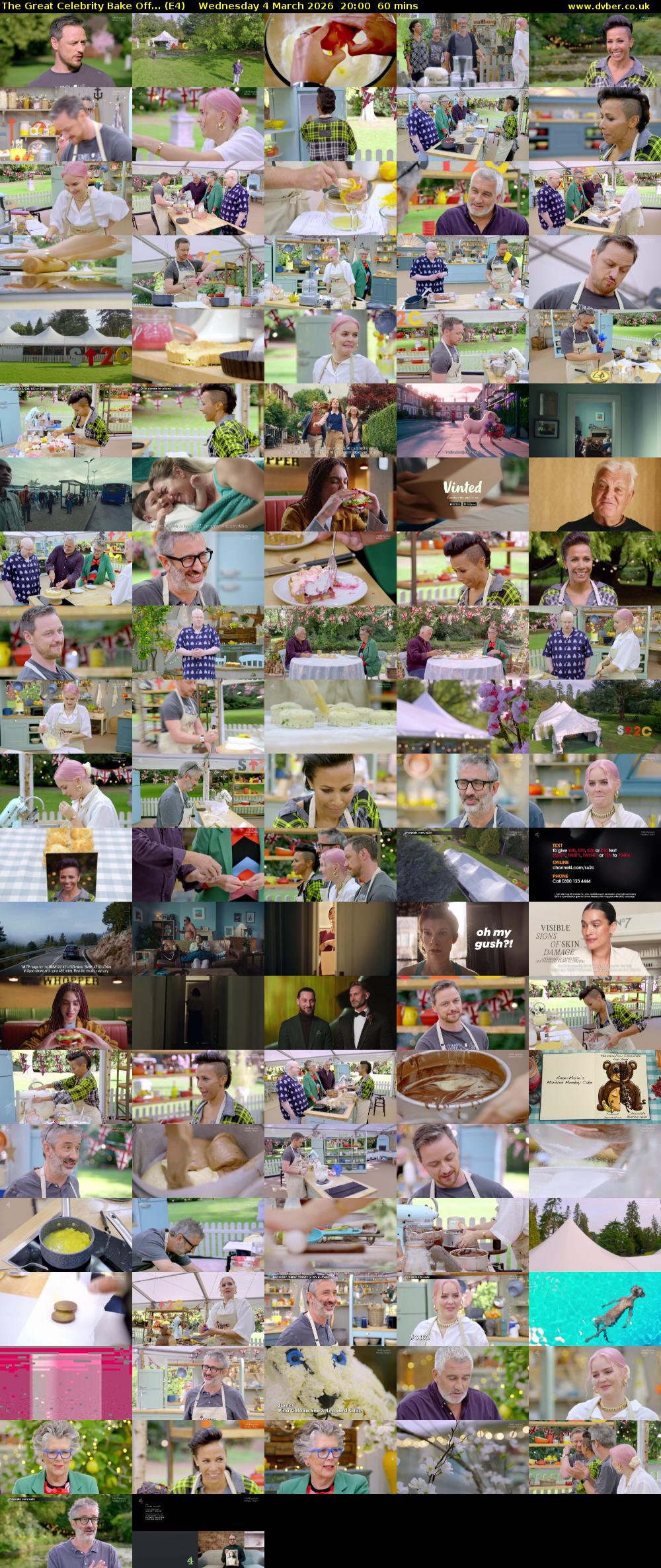 The Great Celebrity Bake Off... (E4) Wednesday 4 March 2026 20:00 - 21:00