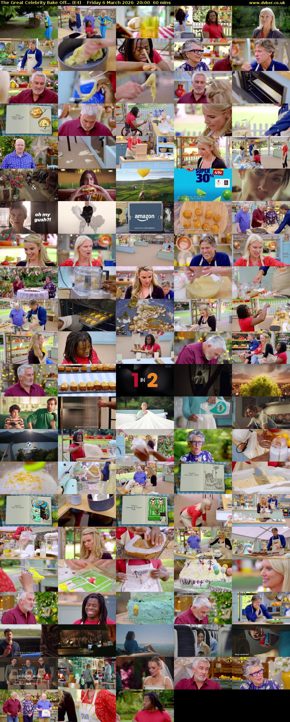 The Great Celebrity Bake Off... (E4) Friday 6 March 2026 20:00 - 21:00