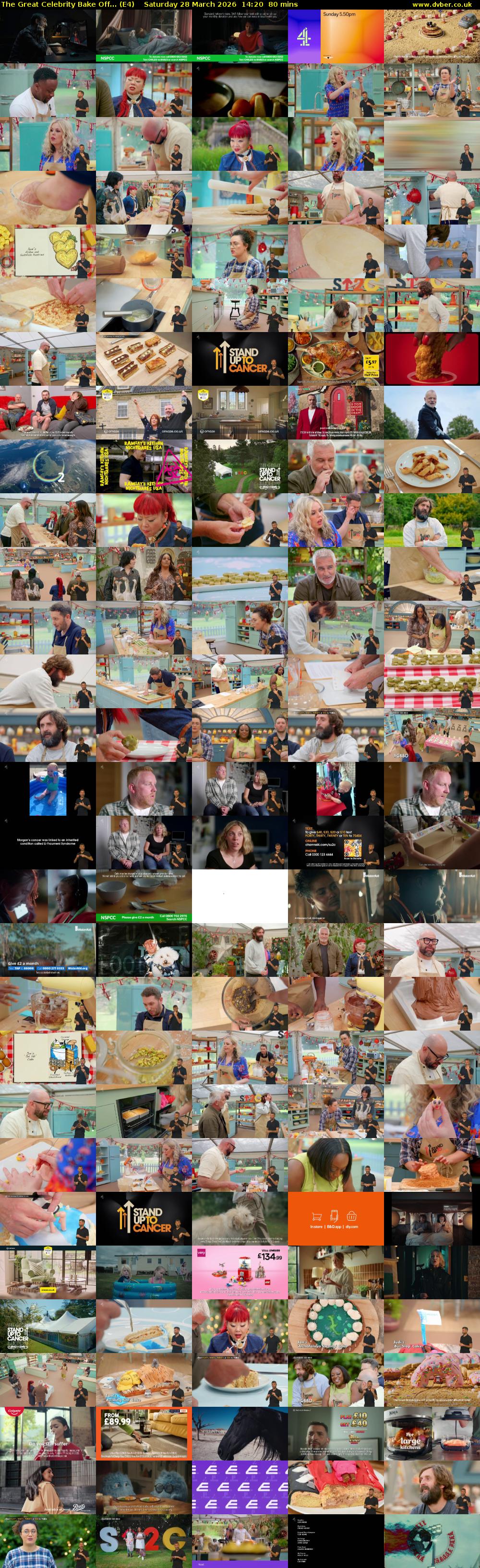 The Great Celebrity Bake Off... (E4) Saturday 28 March 2026 14:20 - 15:40