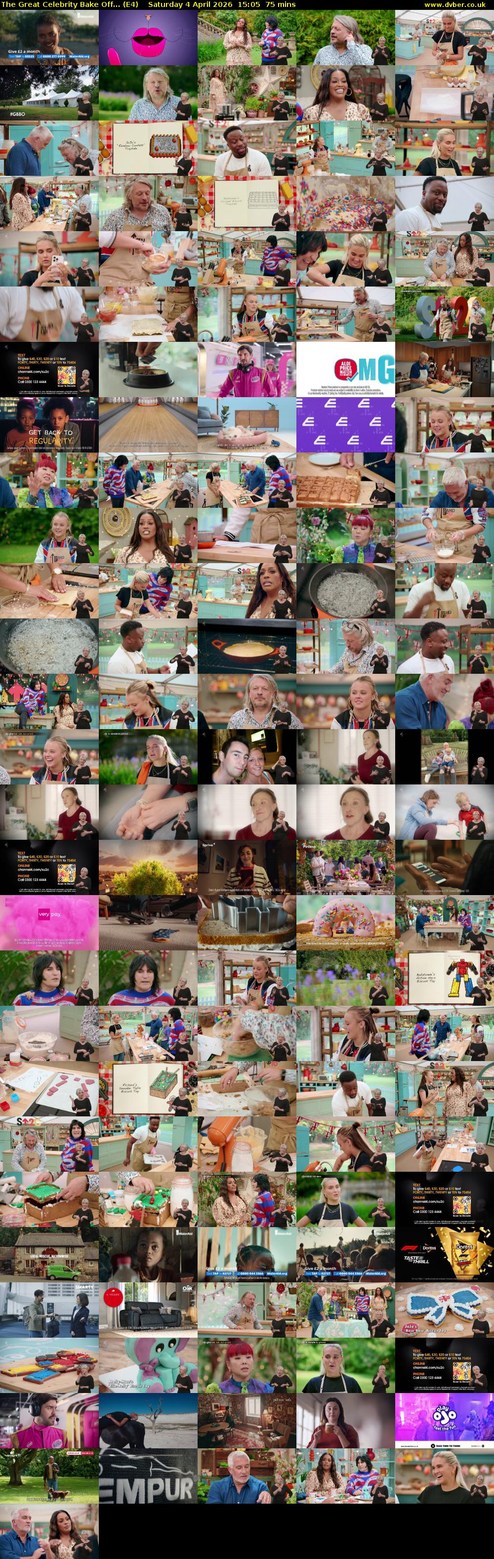 The Great Celebrity Bake Off... (E4) Saturday 4 April 2026 15:05 - 16:20