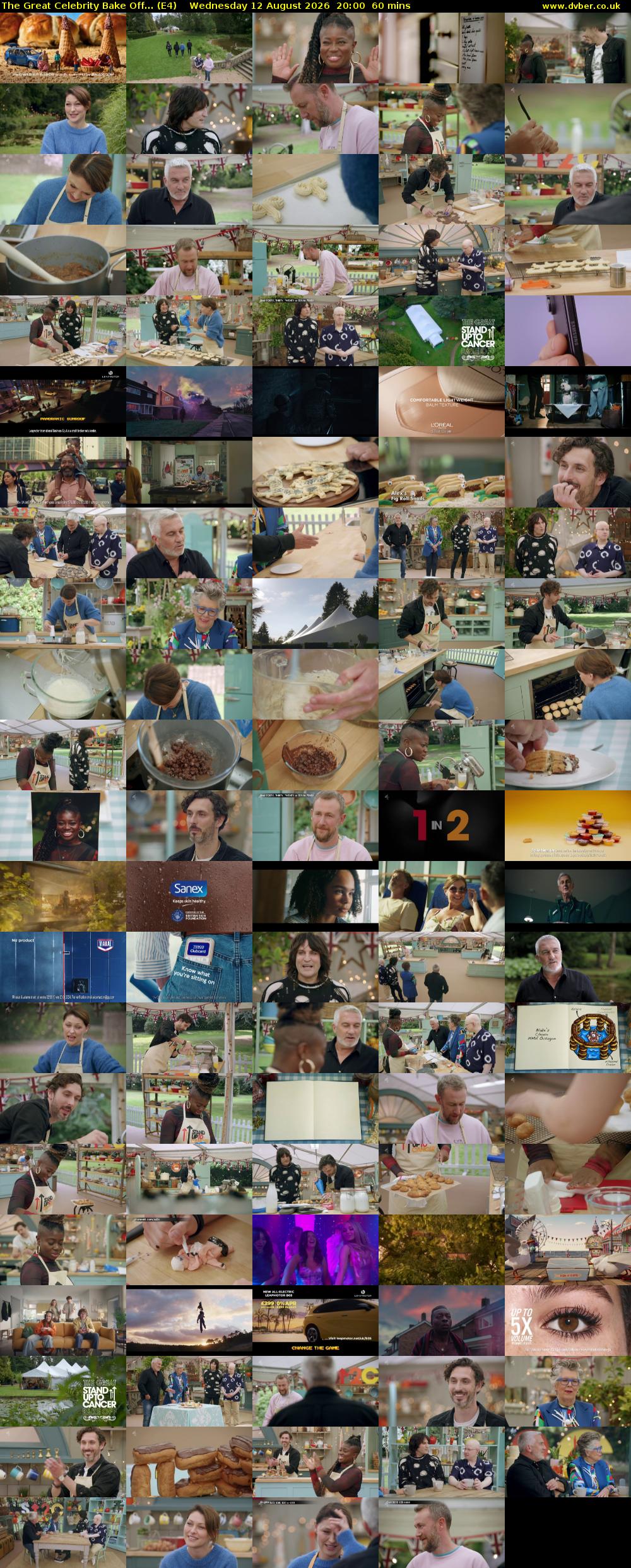 The Great Celebrity Bake Off... (E4) Wednesday 12 August 2026 20:00 - 21:00