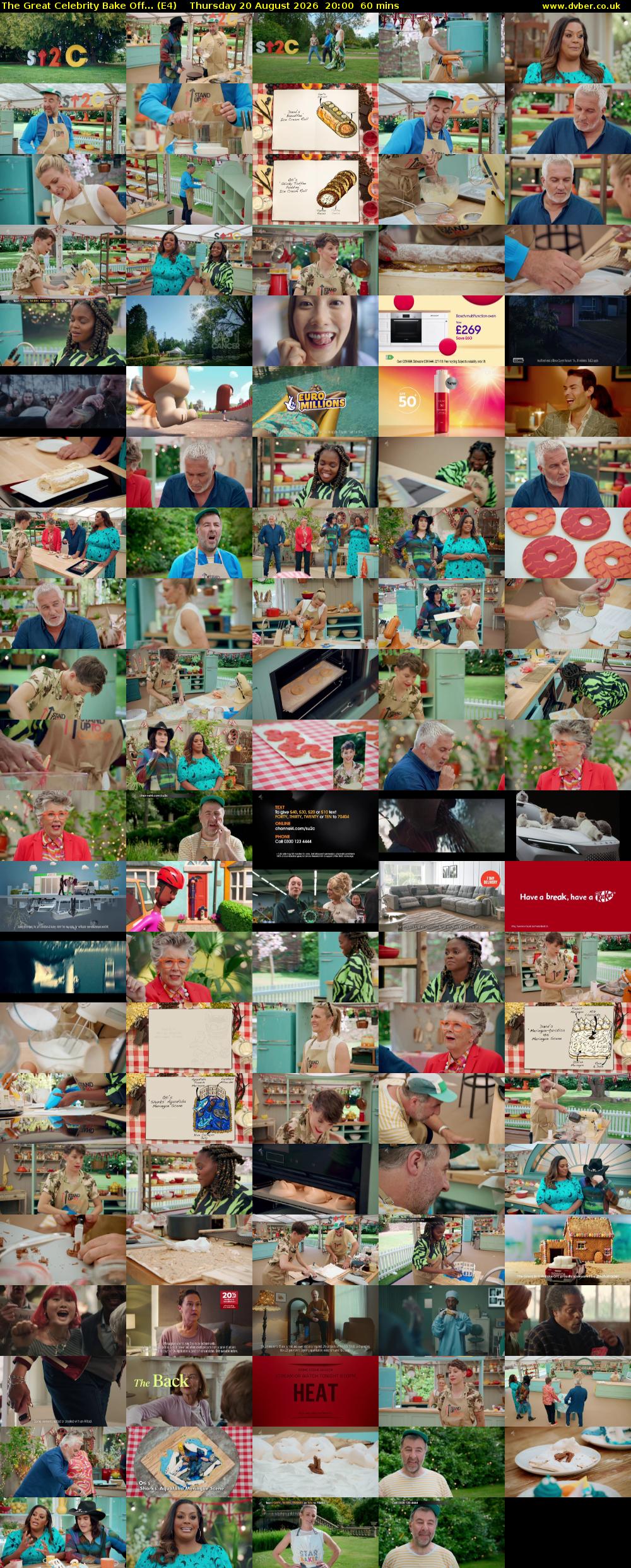 The Great Celebrity Bake Off... (E4) Thursday 20 August 2026 20:00 - 21:00