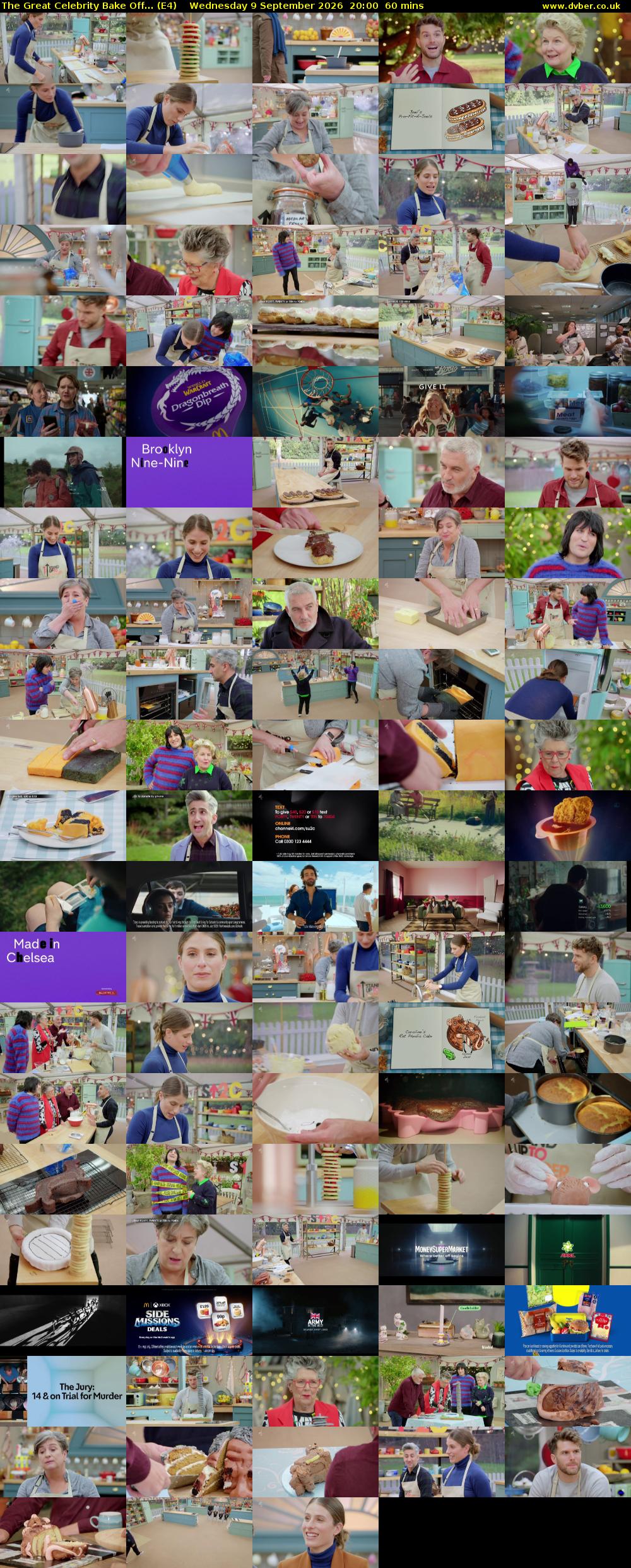 The Great Celebrity Bake Off... (E4) Wednesday 9 September 2026 20:00 - 21:00