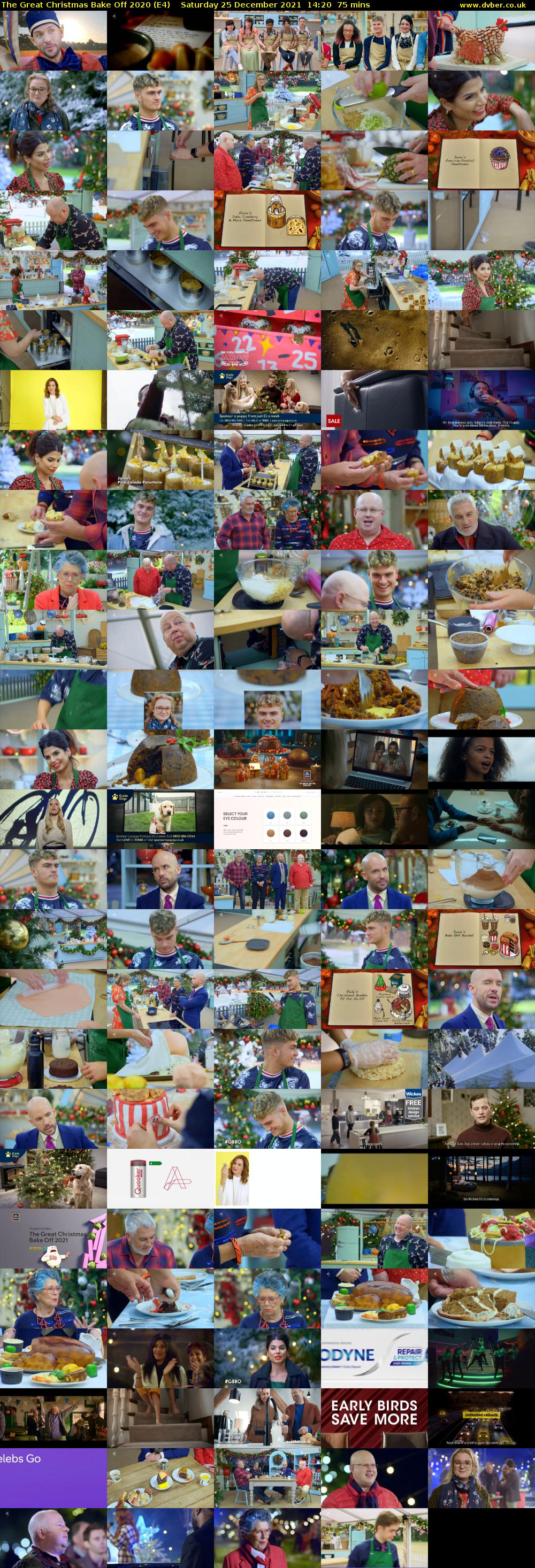 The Great Christmas Bake Off 2020 (E4) Saturday 25 December 2021 14:20 - 15:35